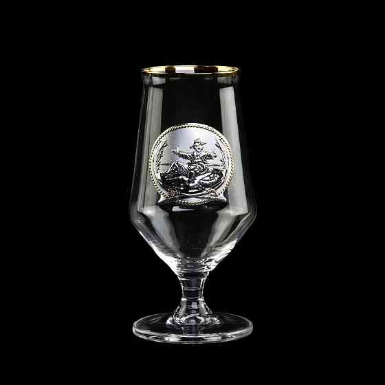 Набір для пива “FISHERMAN” 6 келихів 470 мл, кришталь, золото Рівне