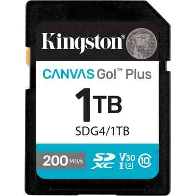 Карта пам&apos;яті Kingston 1TB SDXC сlass 10 UHS-I U3 V30 Canvas Go Plus G4 (SDG4/1TB) Вінниця