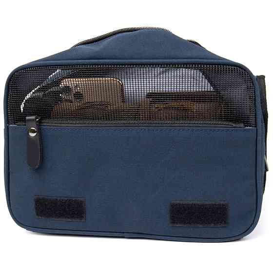 Текстильна сумка-органайзер в подорож Темно-синя (Vintage) Київ