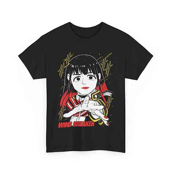 Футболка з аніме принтом Вінд Бреакер Гіфтс Теен оверсайз (S/M/L) Чорний AnimeJ0553 Дніпро