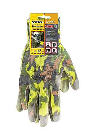 MASTERTOOL Рукавички безшовні трикотажні MASTERTOOL "Камуфляж" з поліуретановим покриттям долон Киев