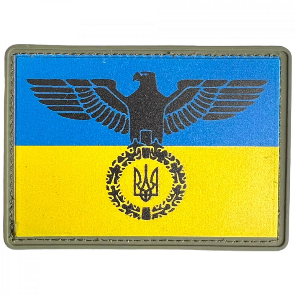 Патч / шеврон Український Орел на Службі Честі Жовто-блакитний Запоріжжя - фото 1