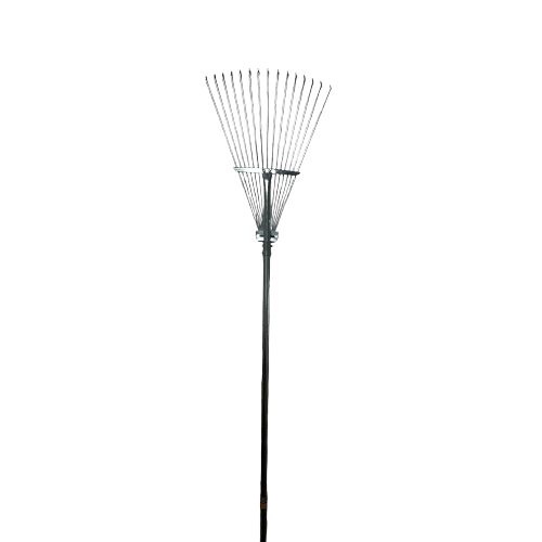 Граблі віялові 15 зубів з ручкою метал 