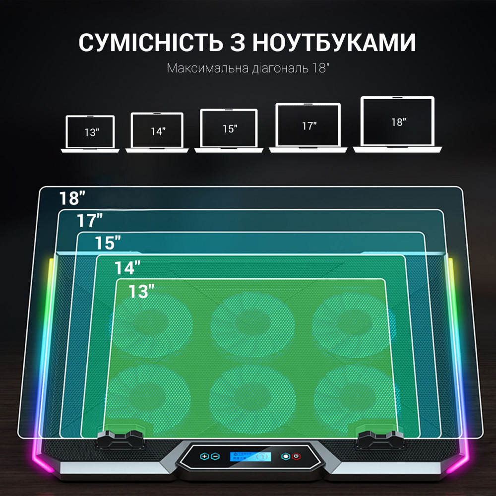 Підставка для ноутбука GamePro CP890 Чорний Харьков - изображение 2