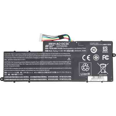 Аккумулятор для ноутбука ACER Aspire V5-122P (AC13C34) 11.55V 2640mAh PowerPlant (NB410651) Винница