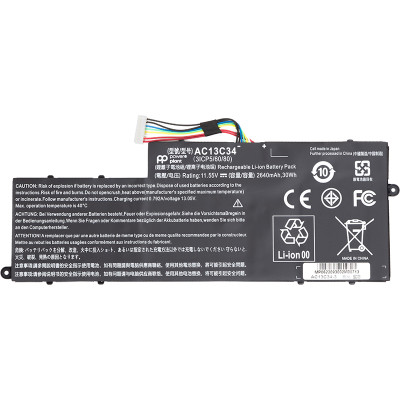 Аккумулятор для ноутбука ACER Aspire V5-122P (AC13C34) 11.55V 2640mAh PowerPlant (NB410651) Винница - изображение 1