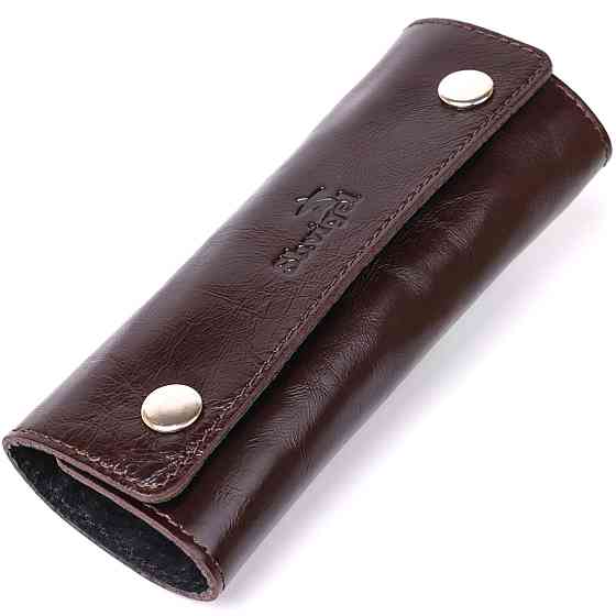 Зручна шкіряна ключниця Shvigel 16534 Коричневий Київ