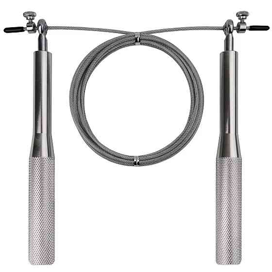 Скакалка швидкісна на підшипниках алюмінієва PowerPlay 4207 Elite Jump Rope Срібна (3m.) Каменское