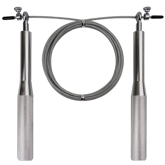 Скакалка швидкісна на підшипниках алюмінієва PowerPlay 4207 Elite Jump Rope Срібна (3m.) Кам'янське - фото 3