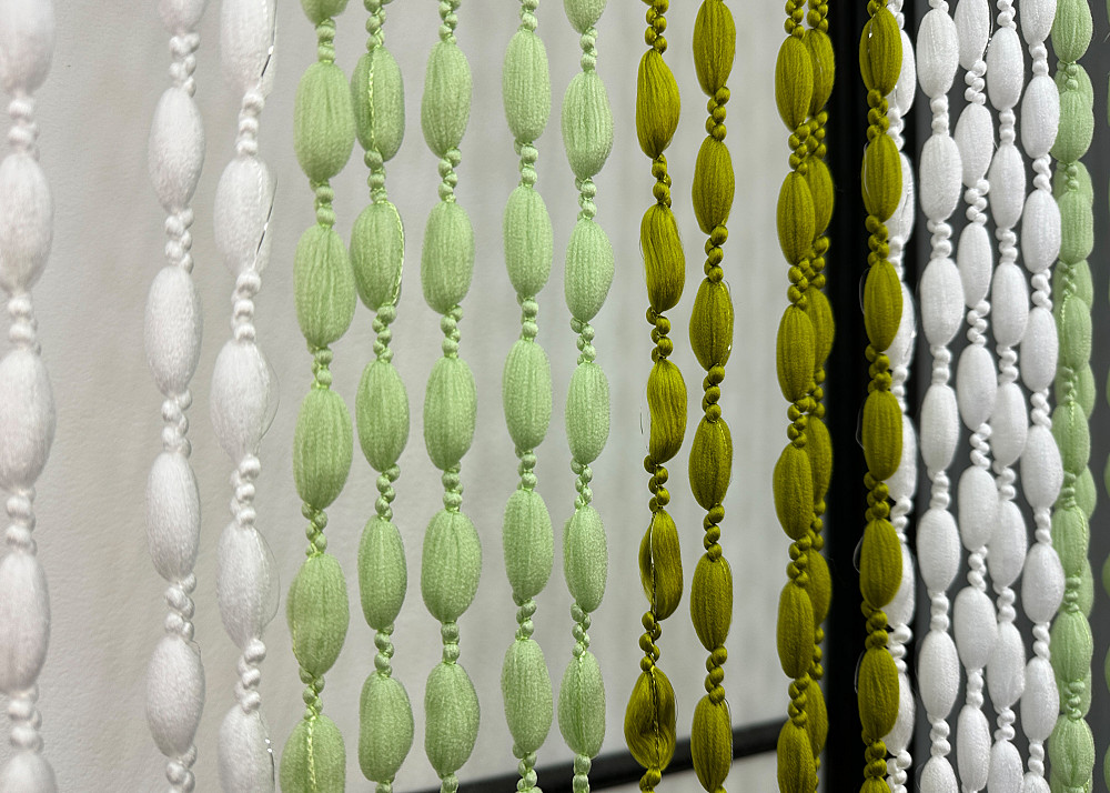 Штори-нитки "Шиніл" з люрексом Білий з оливково-м'ятним 300х300см 1 шт (61-098) Київ - фото 7