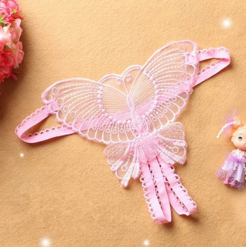 Трусики з розрізом та метеликом рожеві - розмір універсальний, (на резинці, тянуться) Київ - фото 2