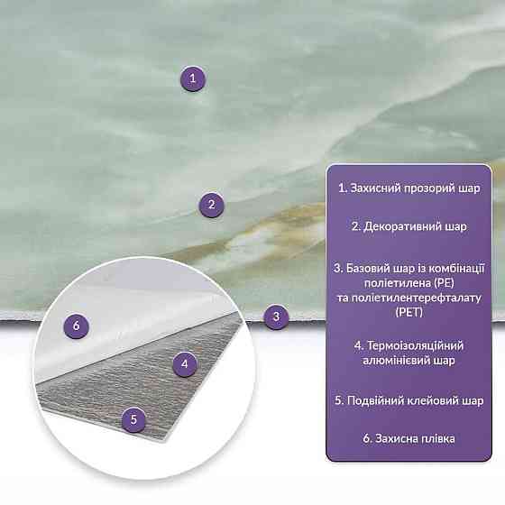 Самоклеящаяся стеновая PET плитка в рулоне 600х3000х2мм SW-00003267 Днепр