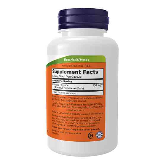 Экстракт крушины Now Foods Cascara Sagrada 450 мг 250 капсул Луцк