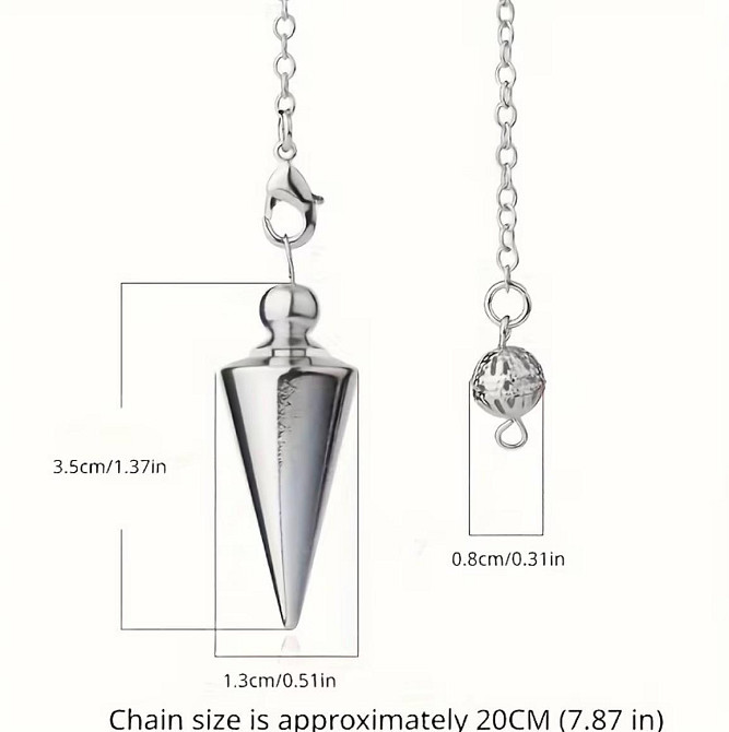 Маятник для біолокації металевий срібний 3.5 см, езотеричний маятник для гадання та енергодіагностики Київ - фото 3