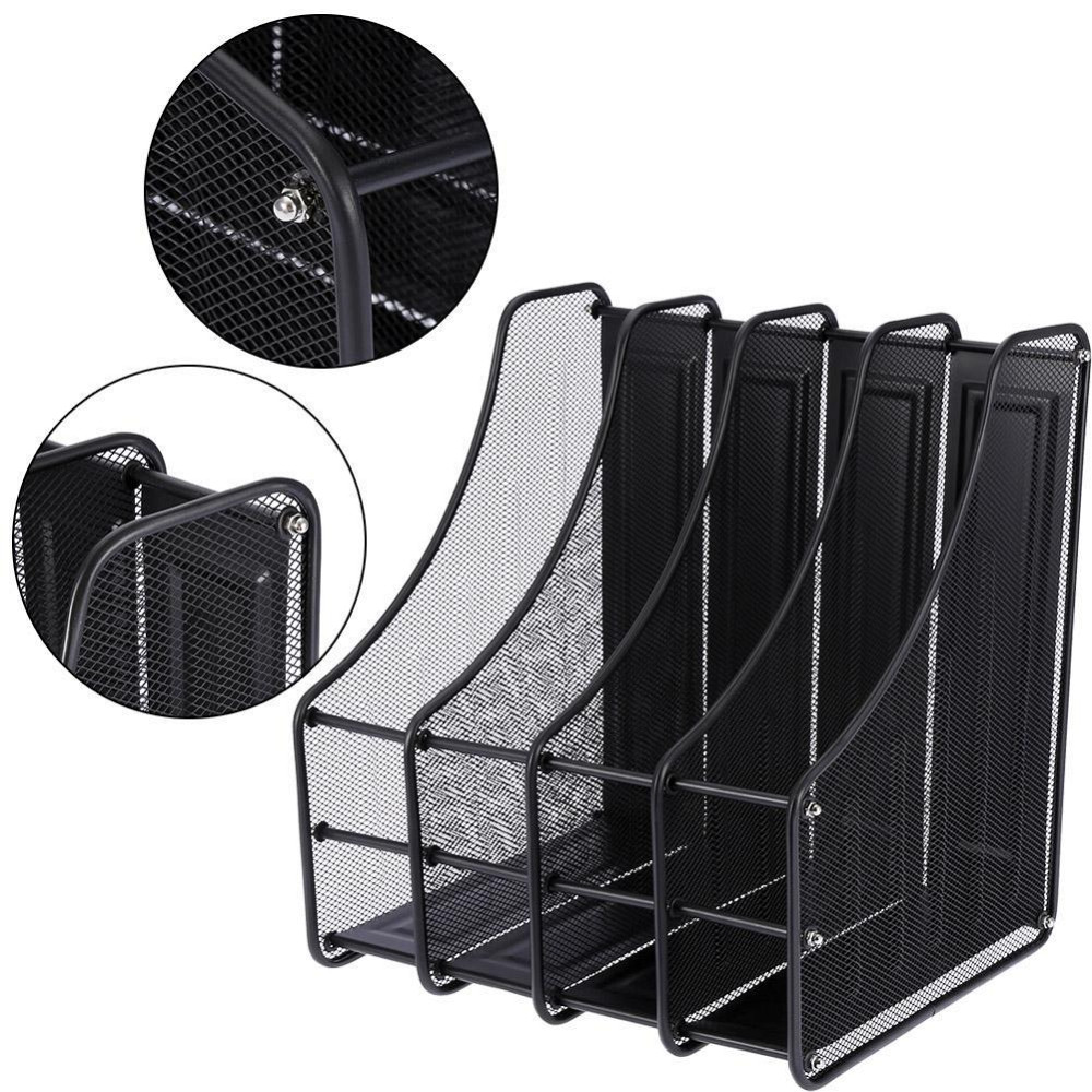 Лоток для документов вертикальный, металлический, черный 4 секции Павлоград - изображение 2