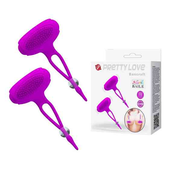 Затискачі для сосків - Pretty Love Bancroft Nipple Vibrator Purple Sex Aura Київ