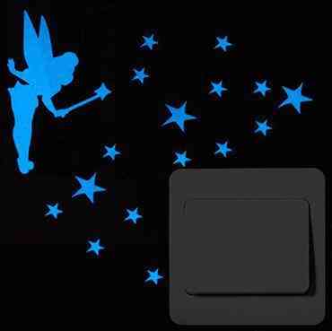 Фосфорная наклейка Фея 10 на 6 см голубой Киев