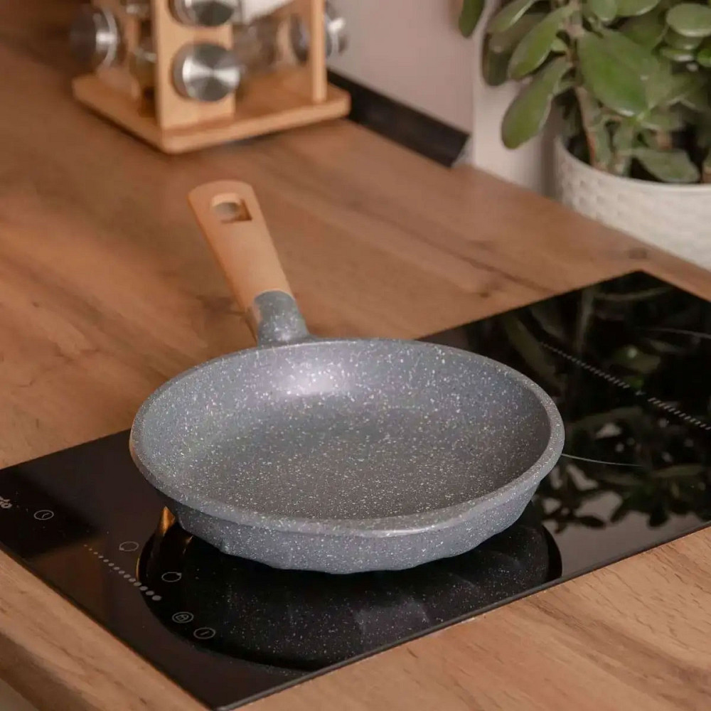 Алюмінієва сковорода 1,5 л, мармурове антипригарне покриття Ø 26 см, товсте MGC сірий HP-4-419G Коломия - фото 2