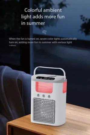 Вентилятор охладитель 3в1 Air Cooler Fan 1346 с USB-питанием, увлажнением и LED-подсветкой Коломыя