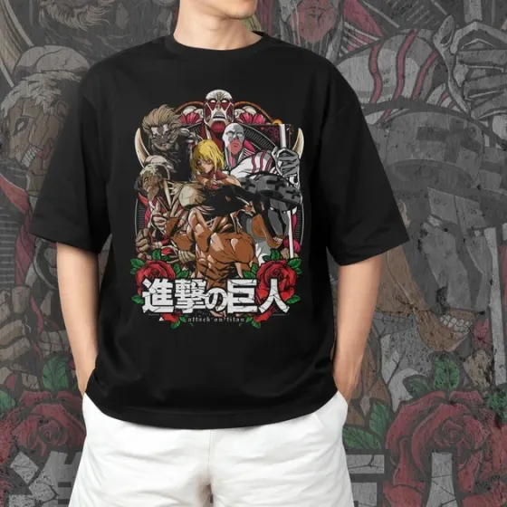 Футболка чоловіча з  принтом Атака титанов Титани Розмір 48 Anime0894 Дніпро