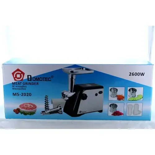 Мясорубка DOMOTEC MS 2020 + соковыжималка, Электромясорубка 2600W, Мощная мясорубка с насадками Коломия - фото 4