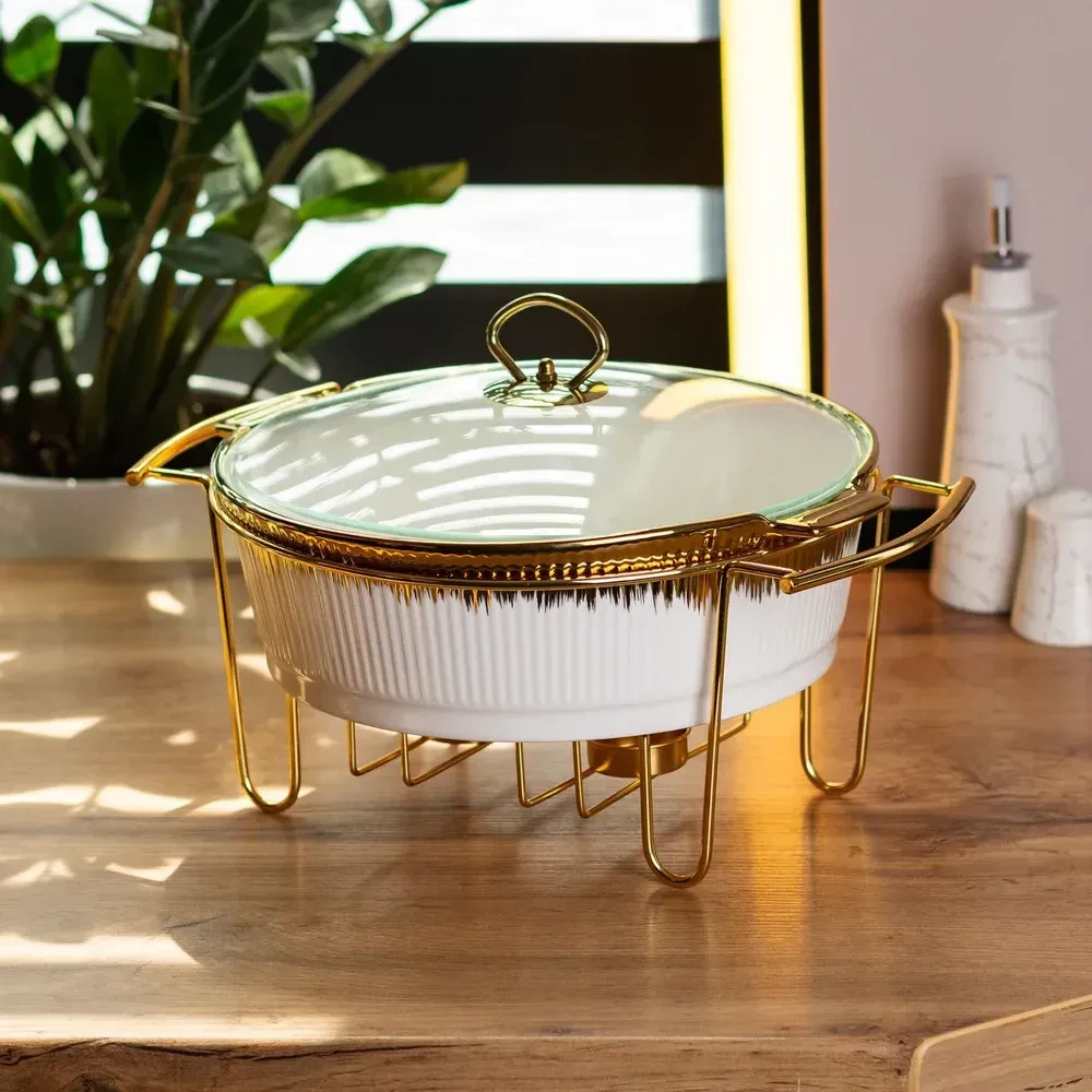 Yiwu Марміт для супів 2 літри настільний круглий з підігрівом Коломия - фото 6