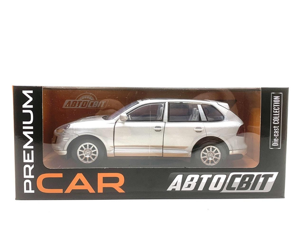 Машина Автосвіт Porsche Cayenne інерційна відкриваються двері капот багажник 1:24 Сіра (AP-1907) Чернигов - изображение 9