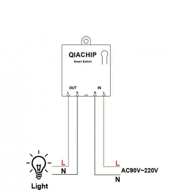 Беспроводной настенный выключатель света Smart RF433MHz с реле 220В 10А, одноклавишный, на батарейке CR2032, черный Киев - изображение 3
