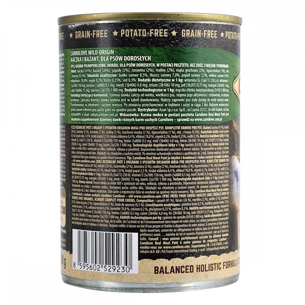 Влажный корм Carnilove Duck & Pheasant для собак, утка и фазан, 400 г Винница - изображение 2