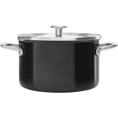 Кастрюля KitchenAid Steel Core 24 см 6 л матовий чорний (CC006001-001) Винница