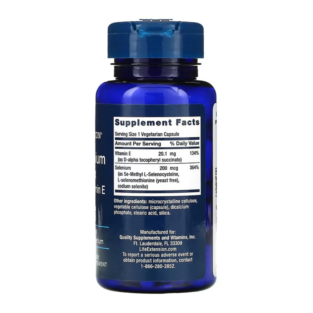 Комплекс селена с витамином E Life Extension Super Selenium Complex 200 mcg - 100 vcaps Киев - изображение 2
