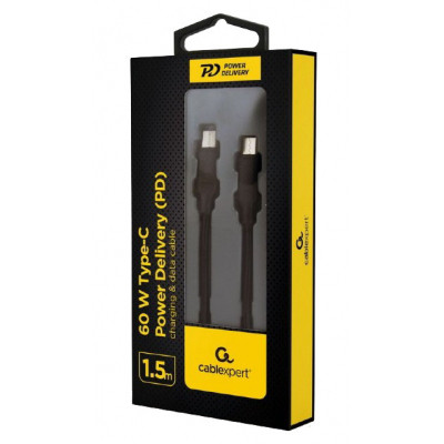 Дата кабель USB-C to USB-C 1.5m 60W USB 2.0 Cablexpert (CC-USB2-CMCM60-1.5M) Вінниця - фото 2