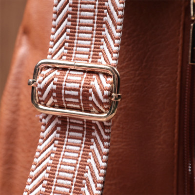 Сумка Vintage Жіноча через плече з отвором для навушників з екошкіри Руда (22789) Вінниця - фото 7