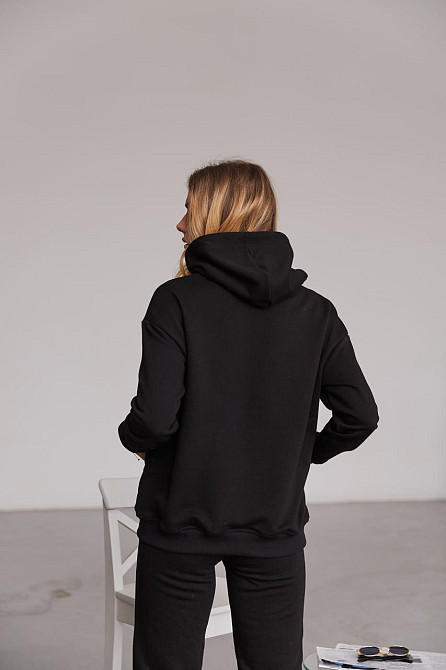 Стильний худі для вагітних та годуючих мам тринитка Chelm XXL-3XL (50-52) Lullababe Чорний Кривий Ріг - фото 4