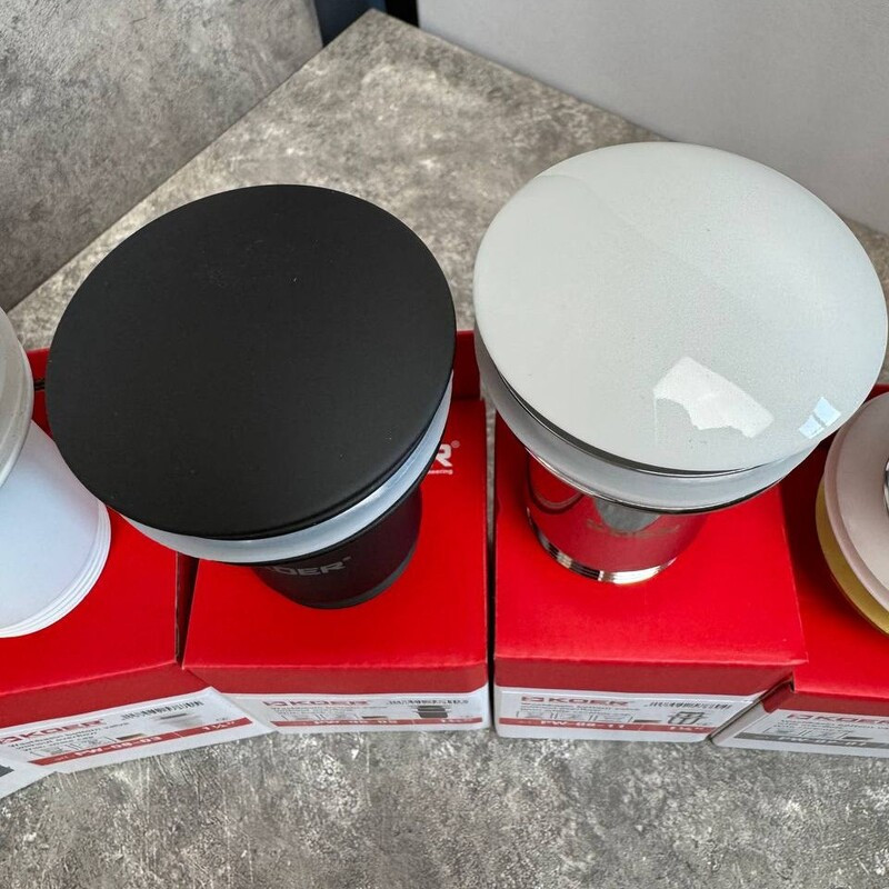Донный клапан для раковины Koer PW-08-05 1 1/4'' без перелива автоматический СLICK-СLACK (Цвет черный) (KR5789) Киев - изображение 3