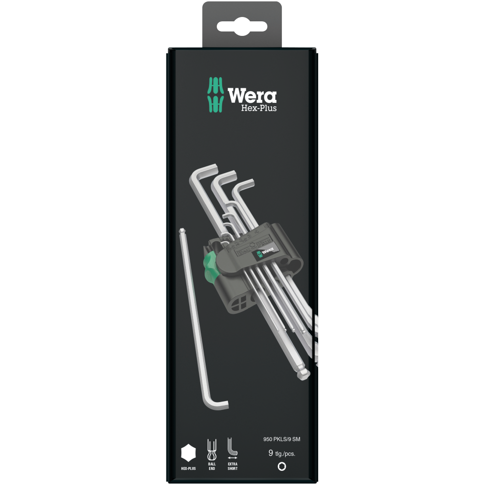 Набор шестигранников с шаром 9шт., длинные, размер:1.5,2,2.5,3,4,5,6,8,10мм, Wera 05073594001 Одесса - изображение 5