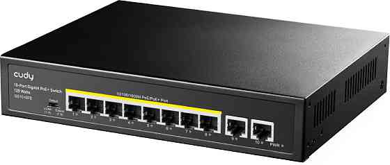 Комутатор Cudy GS1010PE, 8-Port Gigabit PoE+ Switch with 2 Gigabit Uplink Ports 120W Вінниця