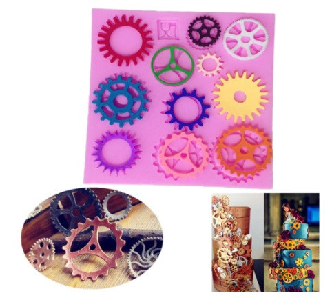 Молд силиконовый Стимпанк механизмы 80 на 78 мм розовый Киев - изображение 4