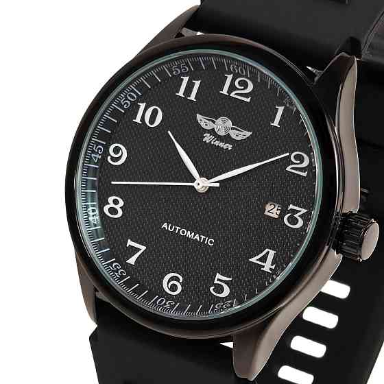 Годинник чоловічий механічний Winner Handsome Elastic Black (2 ремінці) Вінниця