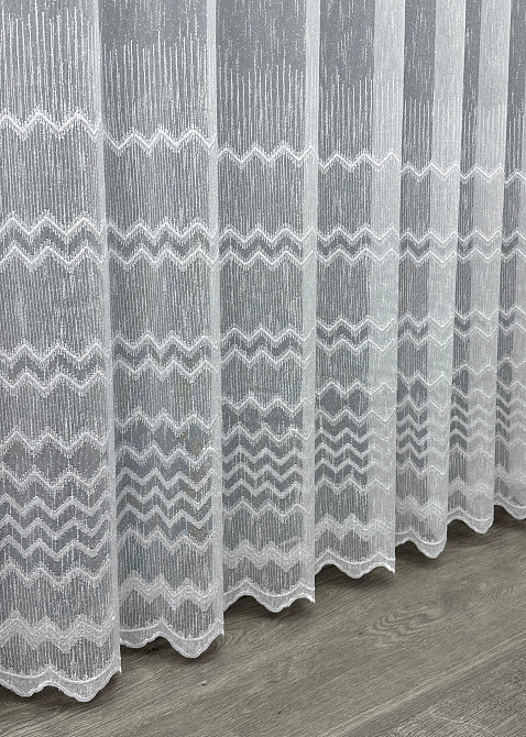 Тюль VR-Textil 1618т Льон з вишивкою білий 300х270 см (42-0578) Київ - фото 8