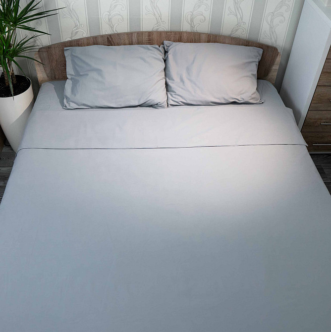 Підковдра 180x215 Поплін GM Textile 120 г/м2 Бавовна (Світло-сірий) Суми - фото 4