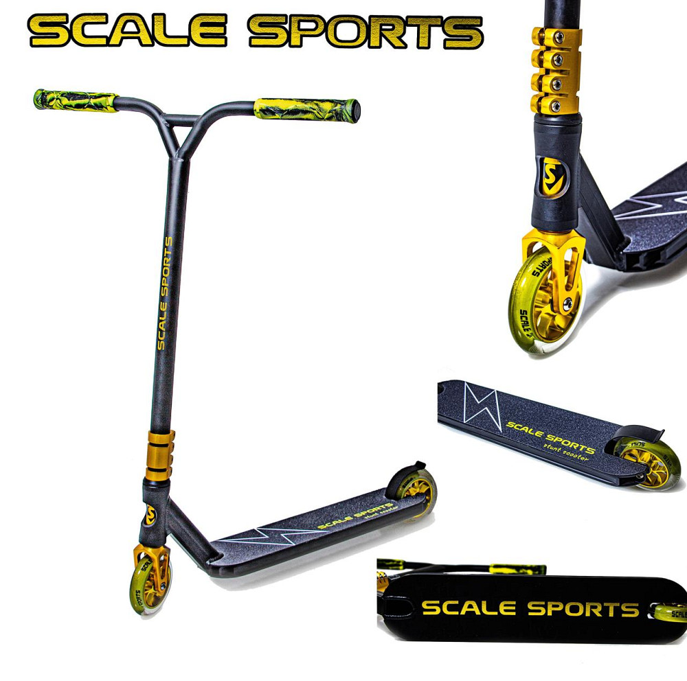Трюковый самокат Scale Sports Adrenaline. Колеса 110mm. Золотой цвет Одесса - изображение 2