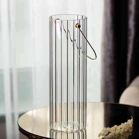 Yiwu Декоративна скляна ваза для квітів з ручкою 29 см HP-1726 Коломия