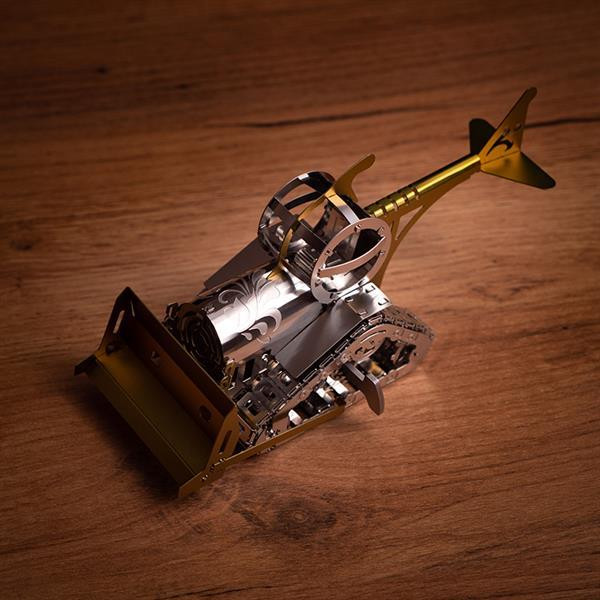 Колекційна модель-конструктор Metal Time Graceful CAT Бульдозер механічний двоколірний (MT073) Харків - фото 15