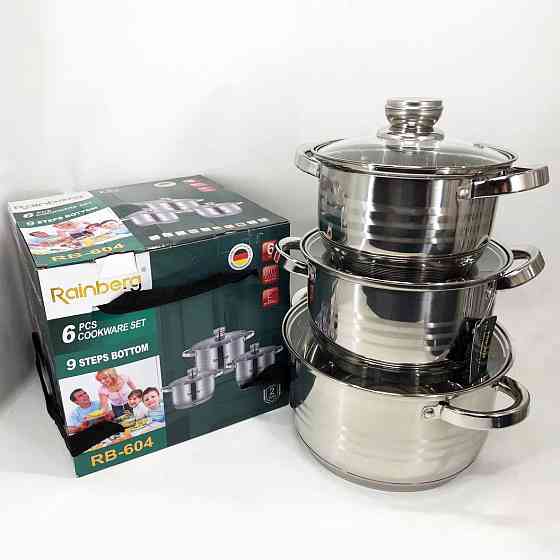 Набір каструль хорошої якості, Каструлі з кришками, Набір якісних каструль, Хороші каструлі BE-97 Івано-Франківськ