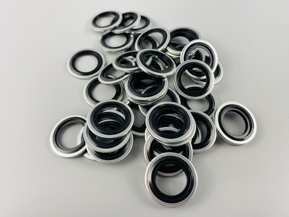 Шайба з гумовим кільцем NBR всередині 20 мм, для гідравліки, олії, води, повітря. Мукачево - фото 2