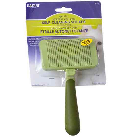 Safari Self-Cleaning Brush САФАРІ ПУХОДЕРКА СЛІКЕР з самоочищенням для собак і котів Київ