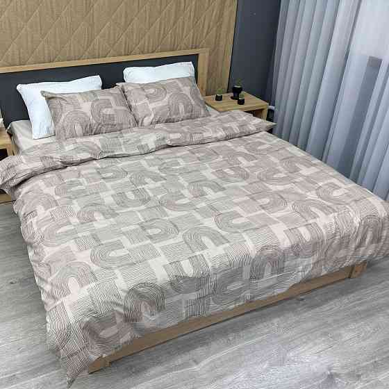 Комплект постельного белья Поплин, Decorator Cotton Lux Collection Branch Полуторный 145х215 Бежевый (88-126) Киев