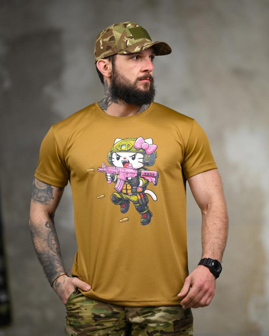 Тактична футболка SELION warrior coyot ТР6765 Одеса - фото 4