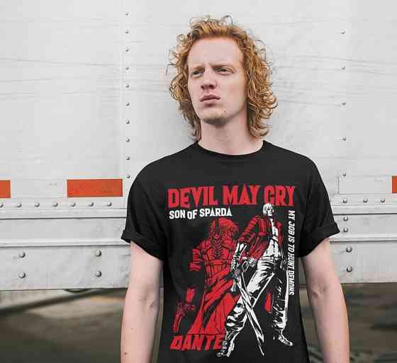 Футболка аниме Девил Май Крй Данте оверсайз (S/M/L) Черний AnimeJ0976 Днепр